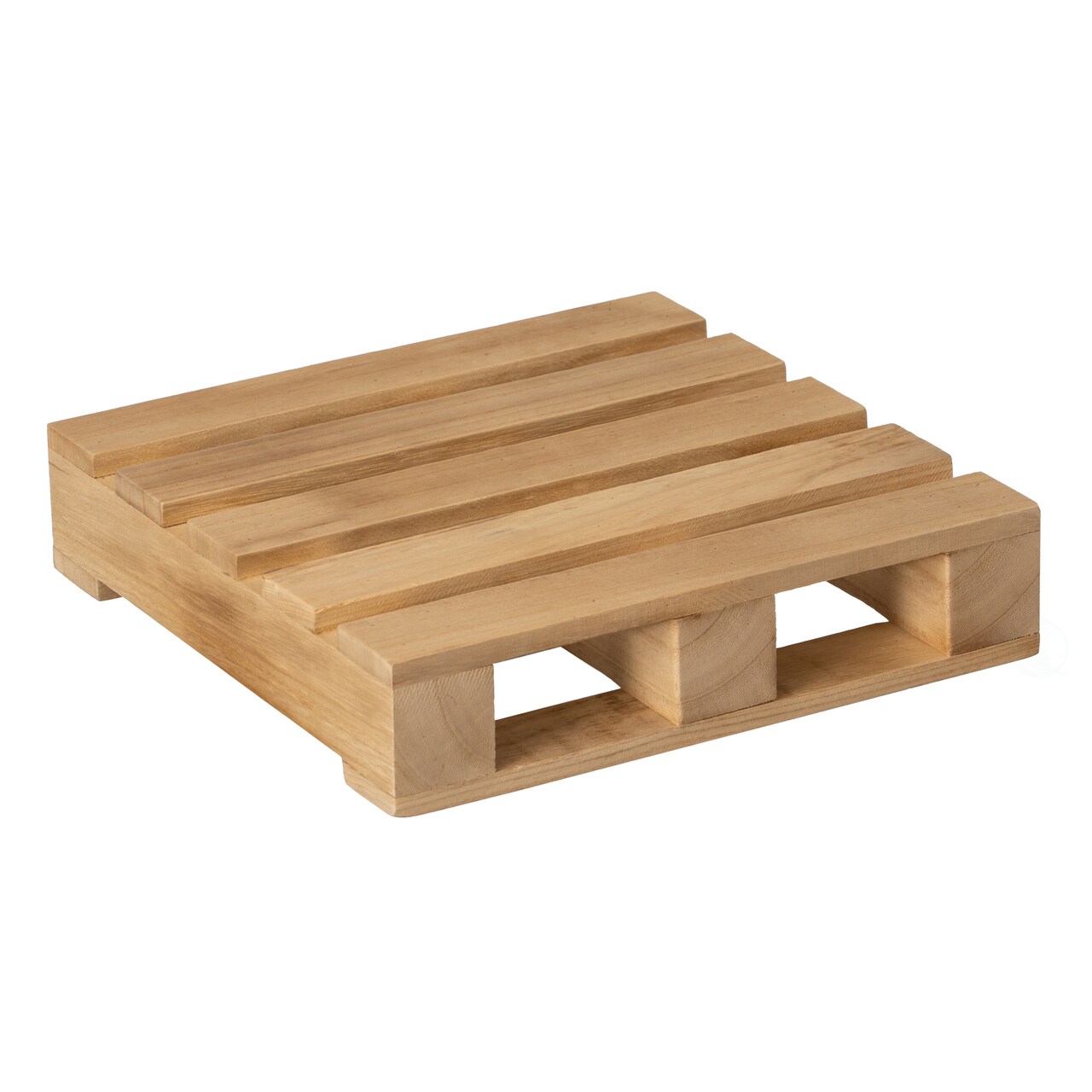 Vintiquewise Rustic Wooden Pallet Display Stand Natural Wood Riser for Home Decor Table Centerpiece Candle or Dessert Holders Plant Pot DIY Craft Party Accents and Event Presentation